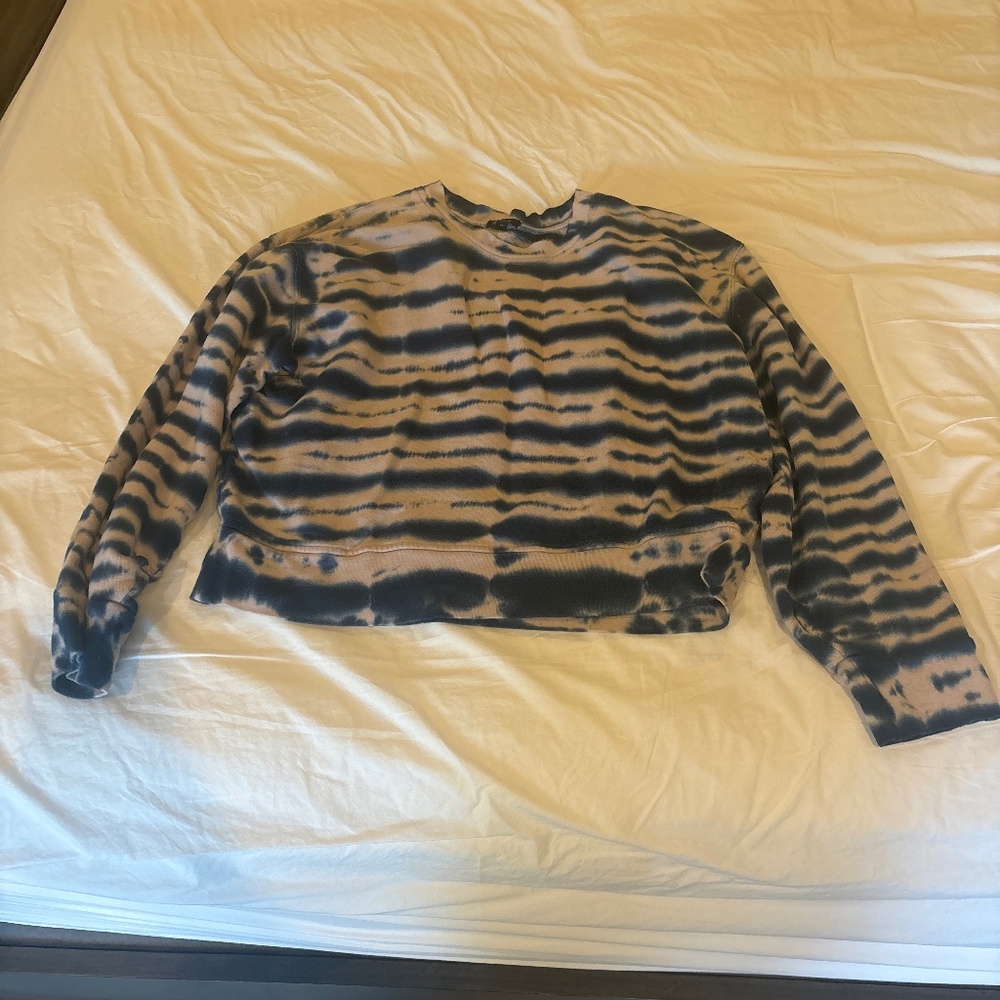 Pink and blue tie dye rails sweatshirt
